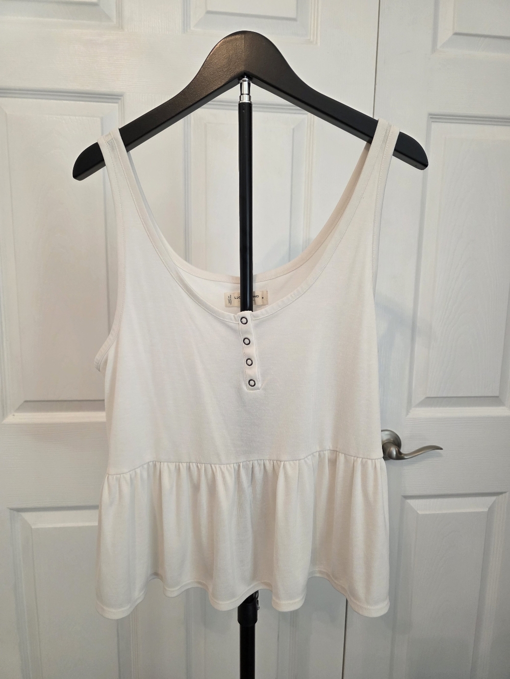 Lucky Brand Women's Sandwash Rib Henley Tank